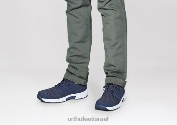 גברים נעלי ספורט Orthofeet סריג מתיחה טקומה 444FP138 כְּחוֹל