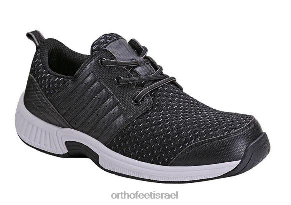גברים נעלי ספורט Orthofeet סריג מתיחה טקומה 444FP139 שָׁחוֹר
