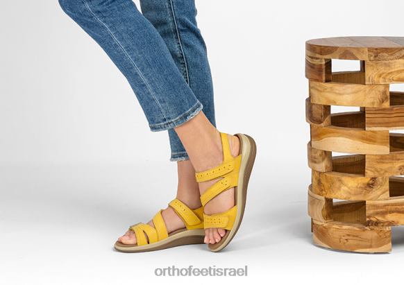 נשים סנדלים Orthofeet רצועת נקסוס דו כיוונית 444FP13 צהוב