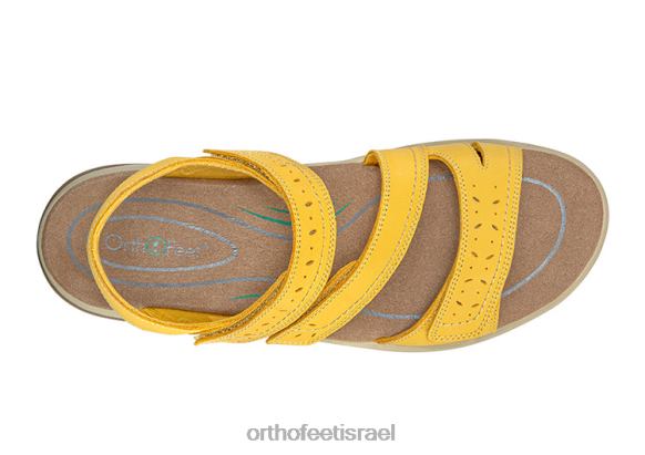 נשים סנדלים Orthofeet רצועת נקסוס דו כיוונית 444FP13 צהוב