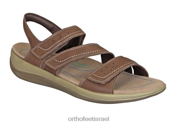 נשים סנדלים Orthofeet רצועת נקסוס דו כיוונית 444FP14 חום
