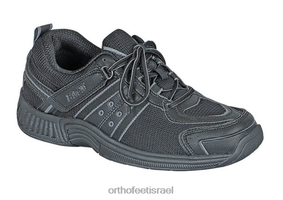 גברים נעלי ספורט Orthofeet מונטריי ביי ללא עניבה 444FP143 שָׁחוֹר