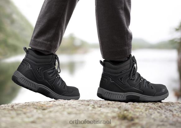 גברים נעלי טיולים Orthofeet רידג'ווד 444FP149 שָׁחוֹר