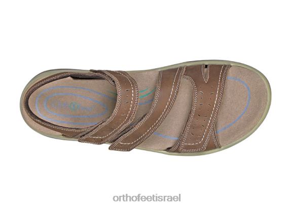 נשים סנדלים Orthofeet רצועת נקסוס דו כיוונית 444FP14 חום