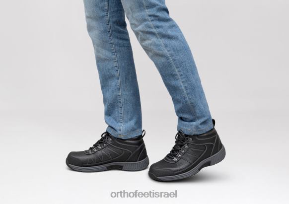 גברים מגפיים Orthofeet צייד עמיד למים 444FP152 שָׁחוֹר