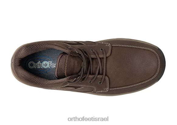 גברים מגפיים Orthofeet קו גבוה 444FP154 חום כהה