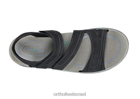 נשים סנדלים Orthofeet רצועת נקסוס דו כיוונית 444FP15 שָׁחוֹר