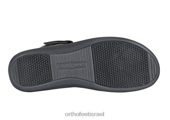 נשים סנדלים Orthofeet רצועת נקסוס דו כיוונית 444FP15 שָׁחוֹר