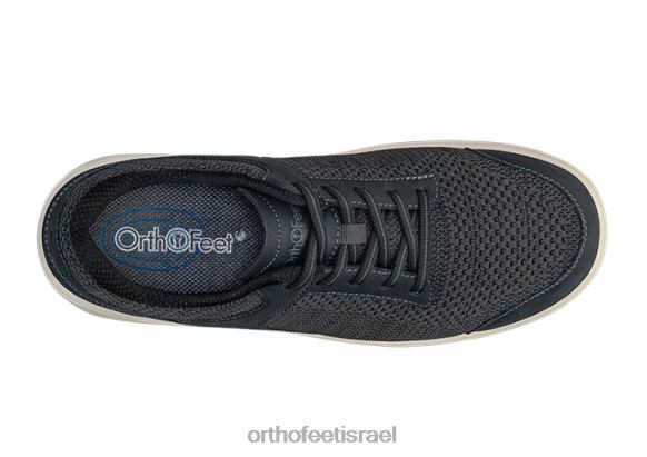גברים נעלי קז'ואל Orthofeet תבור 444FP163 פֶּחָם