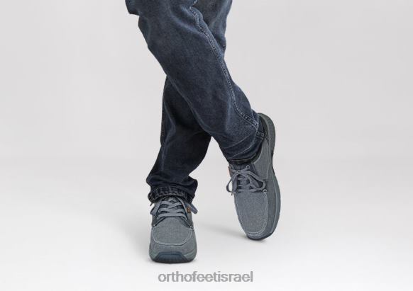 גברים נעלי קז'ואל Orthofeet קנבס פורטו 444FP169 אפור