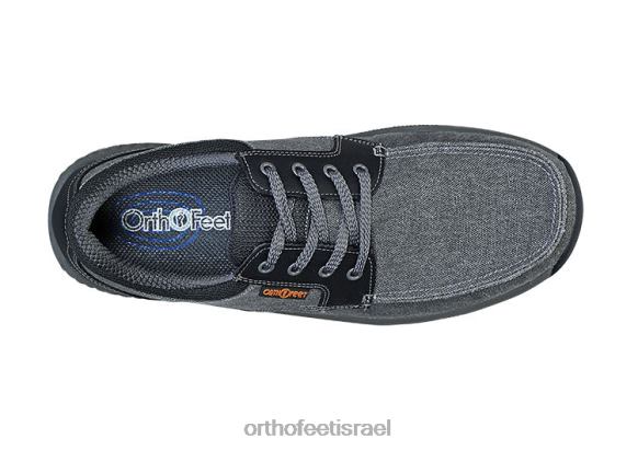 גברים נעלי קז'ואל Orthofeet קנבס פורטו 444FP169 אפור
