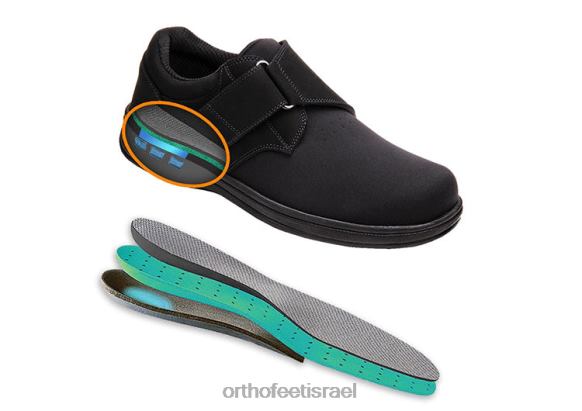 גברים נעלי קז'ואל Orthofeet מתיחה של ביסמרק 444FP176 שָׁחוֹר