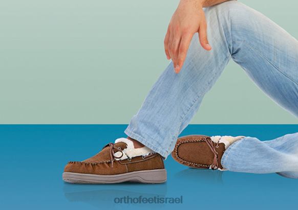 גברים נעלי בית Orthofeet טוסקנה 444FP178 חום