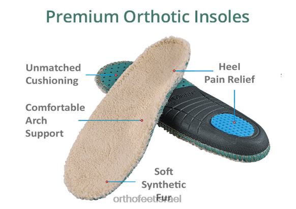 גברים נעלי בית Orthofeet אשוויל 444FP179 חום