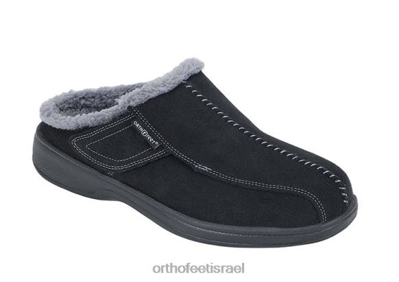 גברים נעלי בית Orthofeet אשוויל 444FP180 שָׁחוֹר