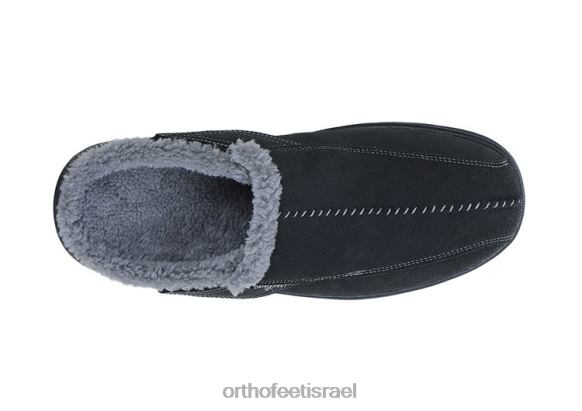 גברים נעלי בית Orthofeet אשוויל 444FP180 שָׁחוֹר