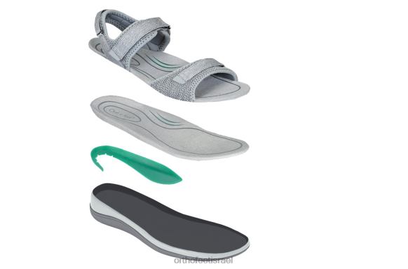 נשים סנדלים Orthofeet קליפסו 444FP20 אפור
