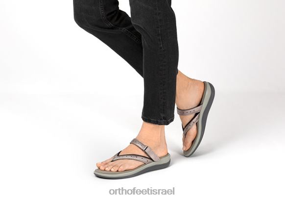 נשים סנדלים Orthofeet גאיה 444FP25 נֶתֶך בְּדִיל וְעוֹפֶרֶת