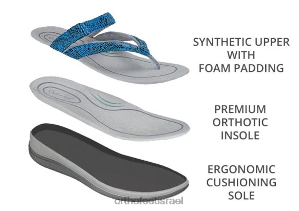 נשים סנדלים Orthofeet גאיה 444FP26 כְּחוֹל