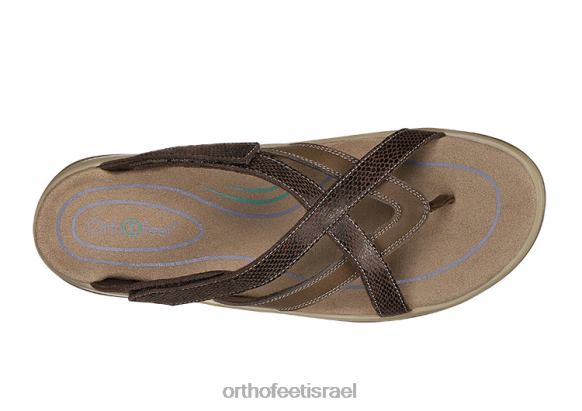 נשים סנדלים Orthofeet קליאו 444FP29 חום