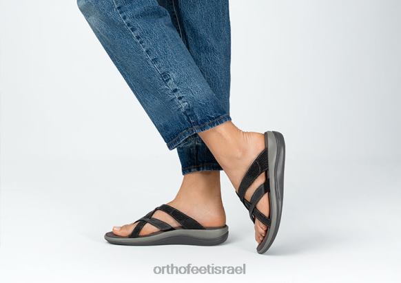 נשים סנדלים Orthofeet קליאו 444FP30 שָׁחוֹר