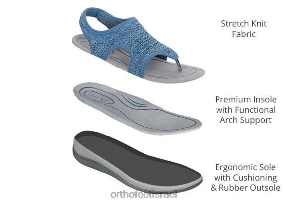 נשים סנדלים Orthofeet ליירה 444FP31 כְּחוֹל