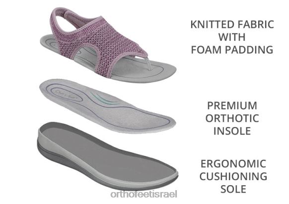 נשים סנדלים Orthofeet ליירה 444FP33 ורד