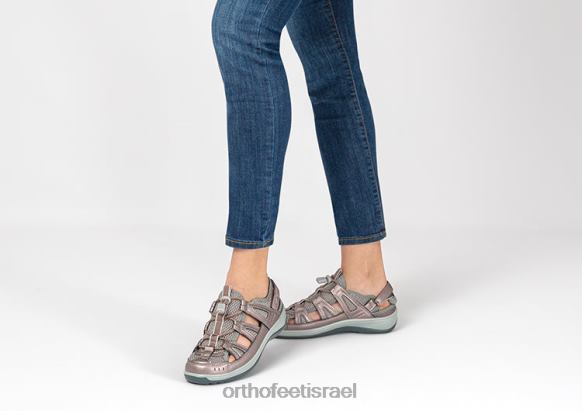 נשים סנדלים Orthofeet רצועת עקב ורונה 444FP36 נֶתֶך בְּדִיל וְעוֹפֶרֶת