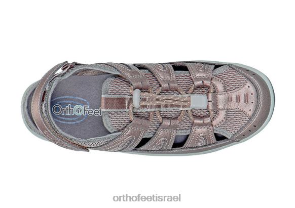 נשים סנדלים Orthofeet רצועת עקב ורונה 444FP36 נֶתֶך בְּדִיל וְעוֹפֶרֶת