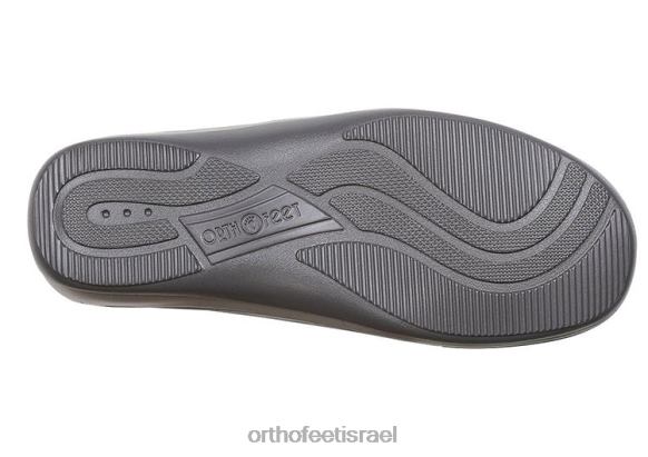 נשים סנדלים Orthofeet רצועת עקב ורונה 444FP37 שָׁחוֹר