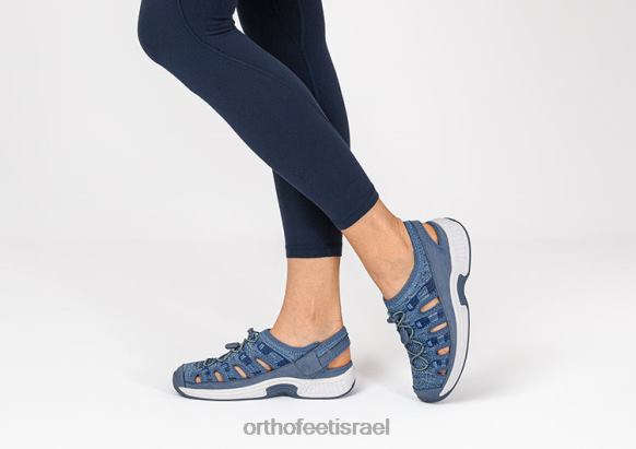 נשים סנדלים Orthofeet סריג מתיחה לגונה 444FP38 כְּחוֹל