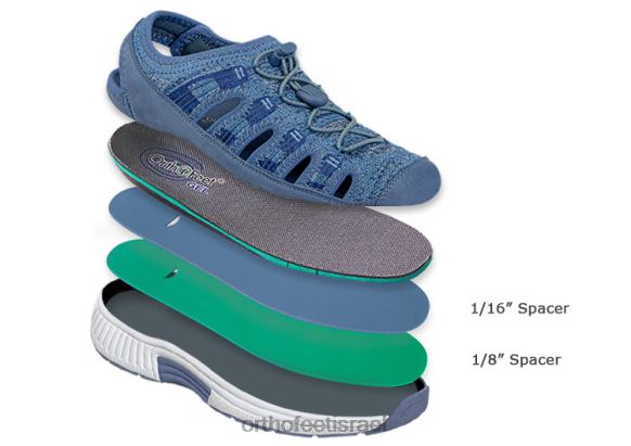 נשים סנדלים Orthofeet סריג מתיחה לגונה 444FP38 כְּחוֹל