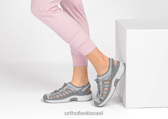 נשים סנדלים Orthofeet סריג מתיחה לגונה 444FP39 אפור