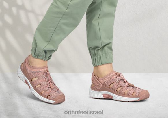 נשים סנדלים Orthofeet סריג מתיחה לגונה 444FP40 אפרסק
