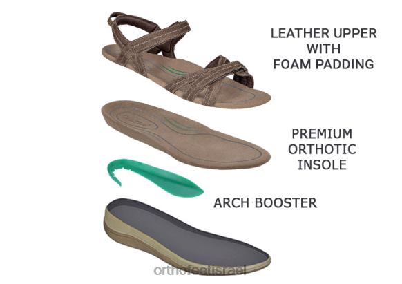 נשים סנדלים Orthofeet הידרה 444FP6 חום