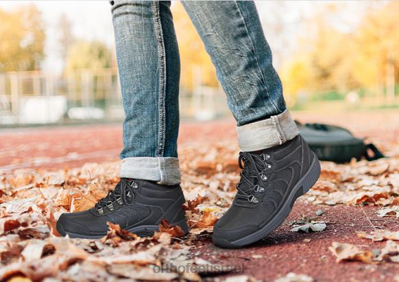 נשים מגפיים Orthofeet דלתא עמיד למים 444FP76 שָׁחוֹר