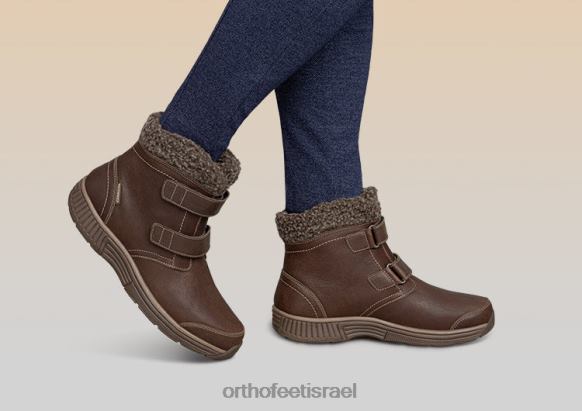 נשים מגפיים Orthofeet פלורנס עמיד למים 444FP80 חום
