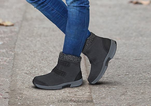 נשים מגפיים Orthofeet פלורנס עמיד למים 444FP81 שָׁחוֹר