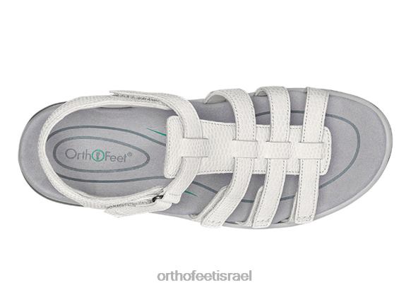 נשים סנדלים Orthofeet אמלפי 444FP8 לבן נחש