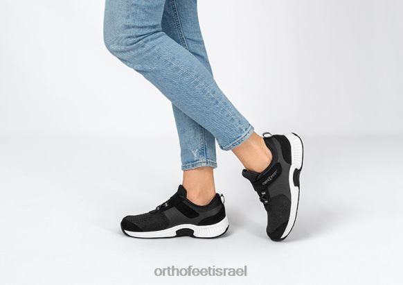 נשים נעלי קז'ואל Orthofeet סריג ג'ואל מתיחה 444FP90 שָׁחוֹר