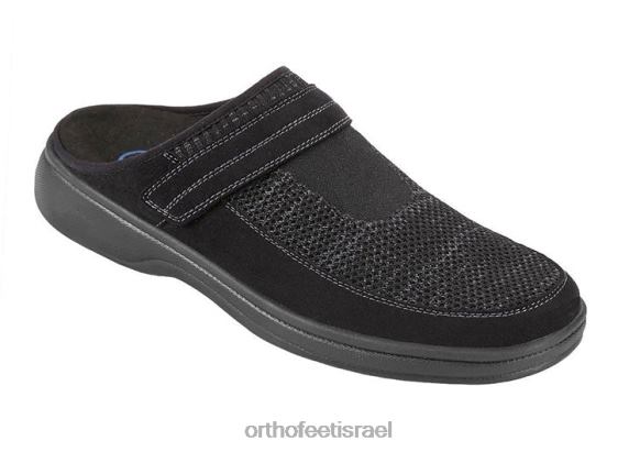 גברים נעלי בית Orthofeet סריג מתיחה של hudson 444FP177 שָׁחוֹר