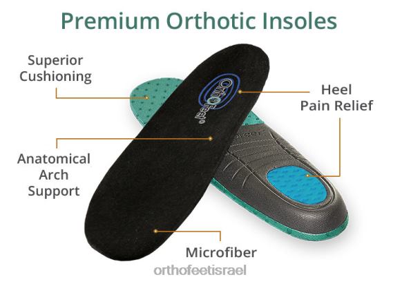 גברים נעלי בית Orthofeet סריג מתיחה של hudson 444FP177 שָׁחוֹר