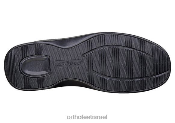 גברים נעלי בית Orthofeet סריג מתיחה של hudson 444FP177 שָׁחוֹר