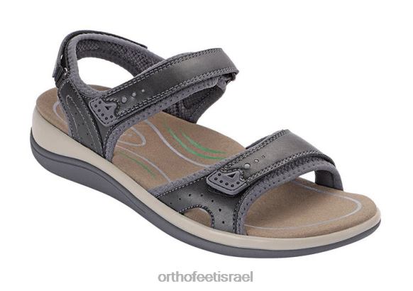 נשים סנדלים Orthofeet רצועה דו כיוונית של malibu 444FP16 שָׁחוֹר