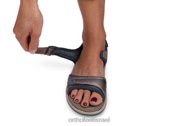 נשים סנדלים Orthofeet רצועה דו כיוונית של malibu 444FP19 חום