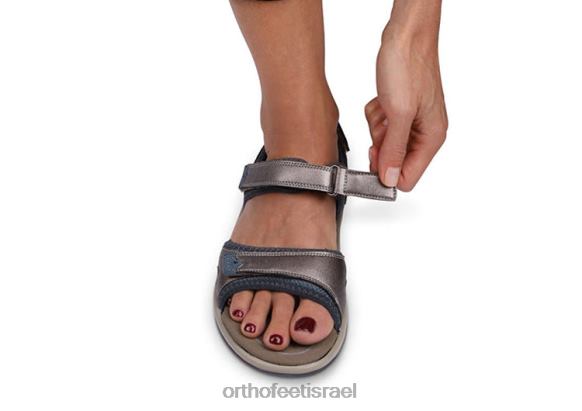 נשים סנדלים Orthofeet רצועה דו כיוונית של malibu 444FP19 חום