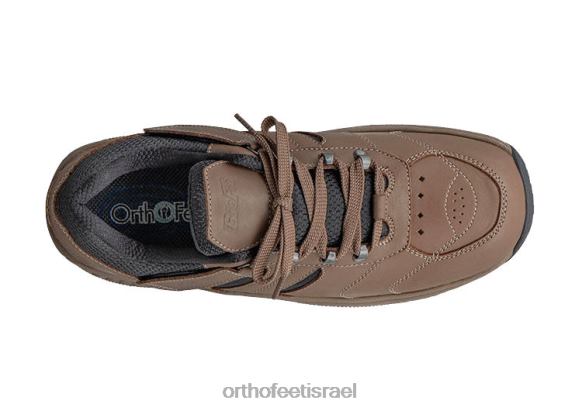 גברים נעלי ספורט Orthofeet shreveport ללא עניבה 444FP148 חום