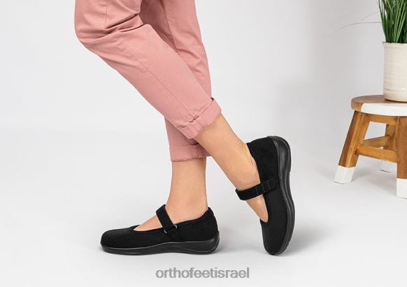 נשים נעלי קז'ואל Orthofeet מתיחה של springfield 444FP111 שָׁחוֹר