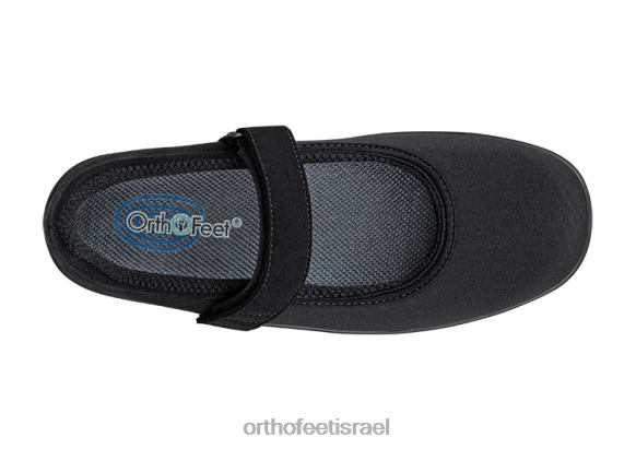 נשים נעלי קז'ואל Orthofeet מתיחה של springfield 444FP111 שָׁחוֹר