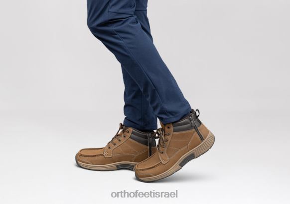 גברים מגפיים Orthofeet ריינג'ר zip 444FP156 חום